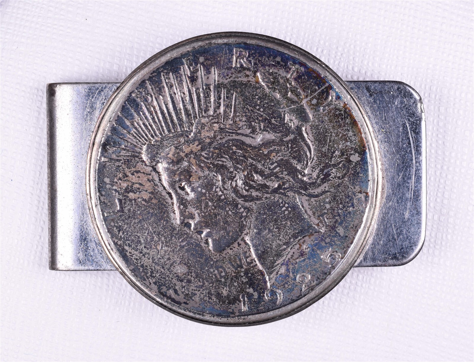 Vintage 1925 Peace Dollar Sterling Silver Money Clip 50g
