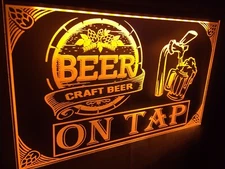 craft Beer sign Led Neon light bar Pub Man Cave Lounge Home