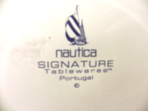 NAUTICA Signature Tablewares Portugal NAVY BLUE 10 5/8" Dinner Plate - Picture 3 of 3