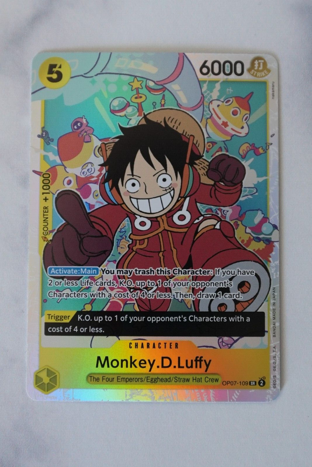 One Piece Card Game Monkey D Luffy OP07-109 SR 500 Years in the Future ENGLISH