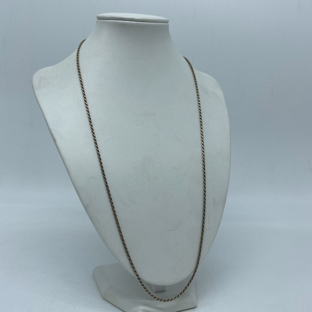 Sterling Silver 925 Italy FAS Marked Rope Type Chain 24" Necklace 7.5g