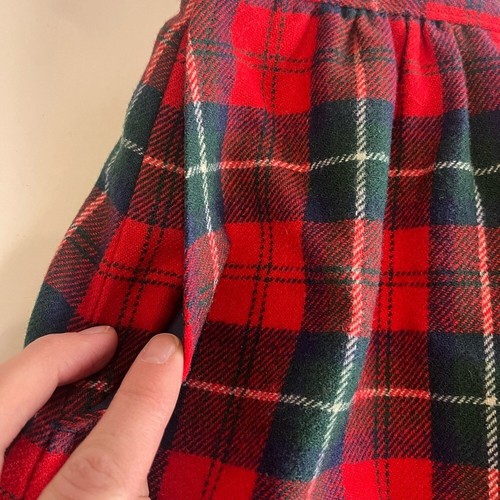 Vintage Womens Pendleton Wool Skirt Lined Christmas Plaid Red Check - Picture 6 of 11