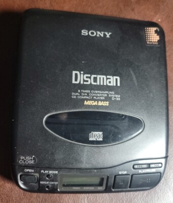 Vintage Sony Discman D-33 Portable CD - Compact CD Player