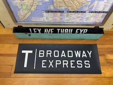NYC SUBWAY ROLL SIGN T BROADWAY EXPRESS ELEVATED BROOKLYN 2 AVE MANHATTAN BRIDGE