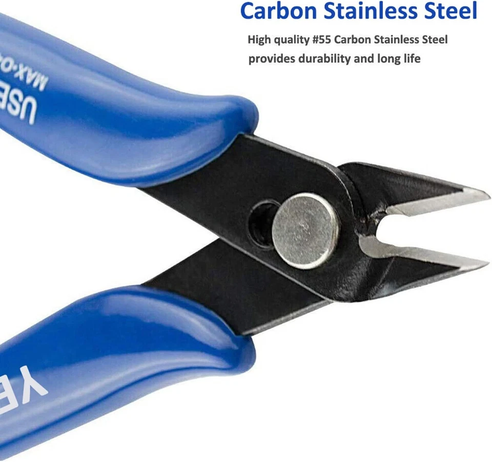 US 170 Flush Cut Wire Cutter Diagonal Side Cutting Plier Cable Nipper 10pcs - Image 3 of 4
