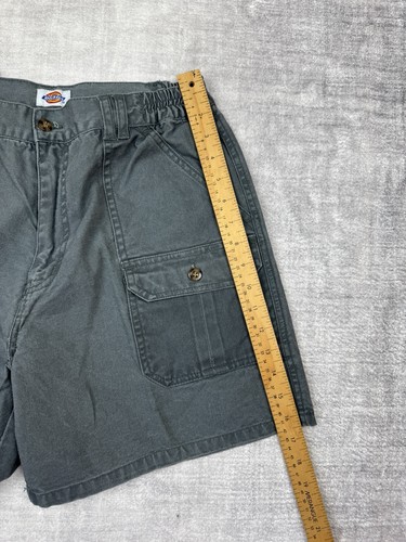 DICKIES Cargo Shorts Mens 34 Gray Cargo Vtg Y2K 4' Inseam Outdoors Climbing - Picture 10 of 12