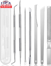 Ingrown Toenail Pedicure Tool Kit, Nail File and Nail Lifter Pusher Double-Sided