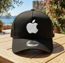 Apple Embroidered Trucker Hat Mesh Snapback Adjustable Unisex Cap Gift