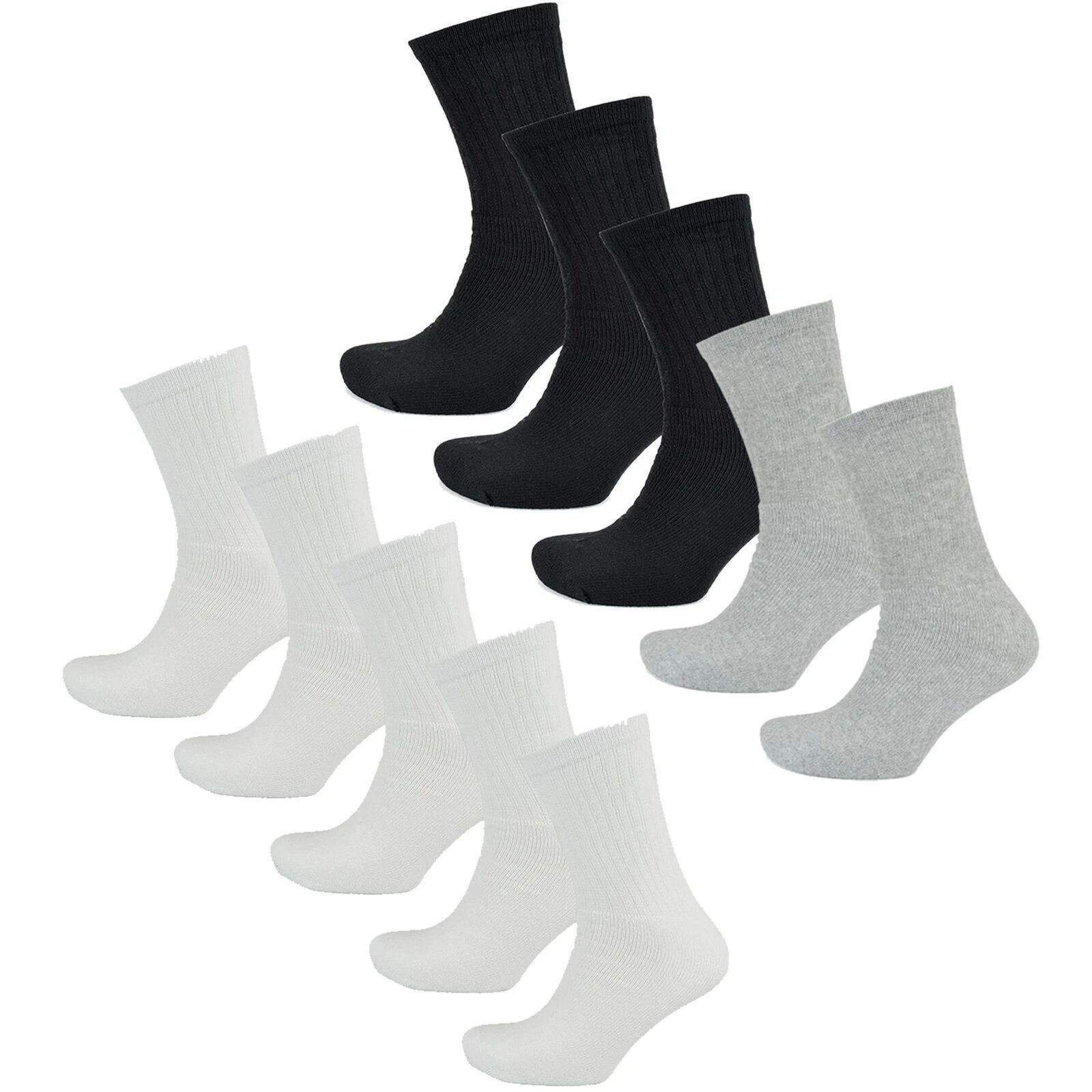 Mens Sports Crew Socks Pack Of 10 Cotton Comfortable Durable And Stylish Socks