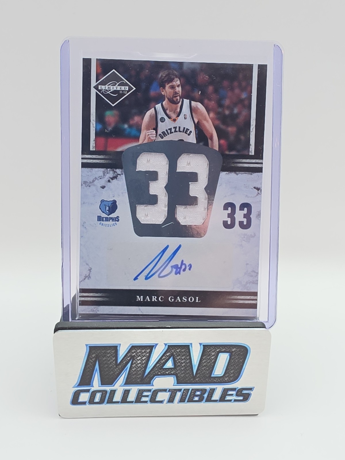2012-13 Leaf Limited Marc Gasol Number Patch Auto /25