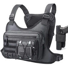 Chest Bag for Men Women, Tactical Chest Rig with Holster, Sport Chest Pack fo...