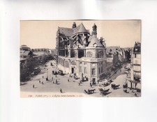 G270) Cartolina, PARIGI - Chiesa SAINT EUSTACHE - Carrozze Straße VECCHIA!