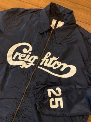 Vintage Creighton University Windbreaker Jacket Mens L Goodman Light Zip 70s 80s