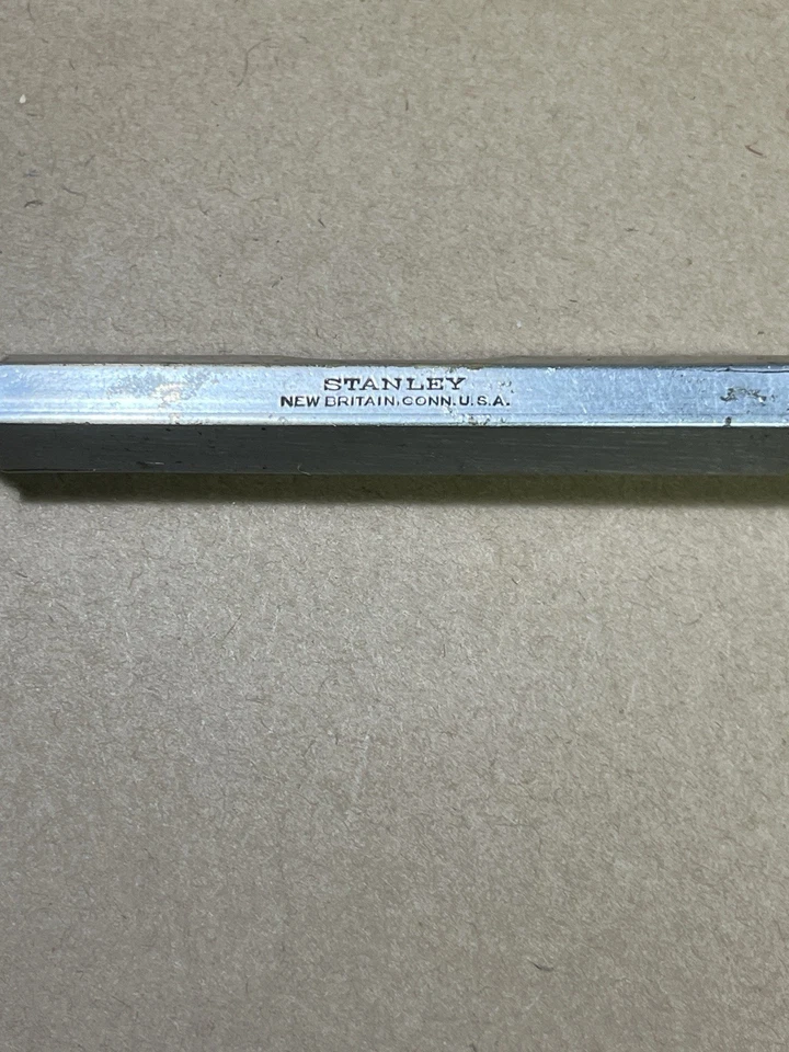 Stanley Pocket Level New Britain Conn Hexagonal Nickel Plated - Image 4 of 4