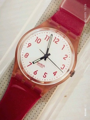 SWATCH GENT 1996 PINK PINK GR130 NEU VOLL FUNKTIONSFÄHIG