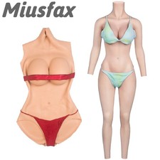 C/G Cup Silicone Bodysuit Breast Forms Fake Vagina Hip Shaping Female Body Suit