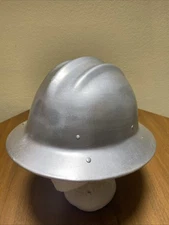 Vtg E D Bullard Hard Boiled Hard Hat Aluminum Full Brim Metal Safety Helmet