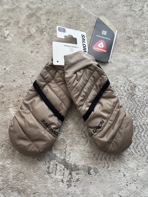 Salomon Ski Mtn Overmitten Roasted Cashew/Deep Black Size M / Large NEW Unisex