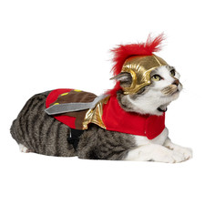 Halloween Cat Costume XS Gladiator Roman Soldier Tunic Sword Fits Dogs Too