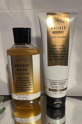 Bath & Body Works Whiskey Reserve Men's Bath Set, Hair & Body Wash, Body Cream