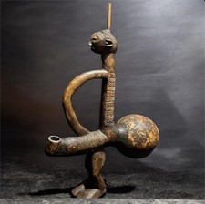 Old Luba water pipe  gourd Democratic Republic of Congo