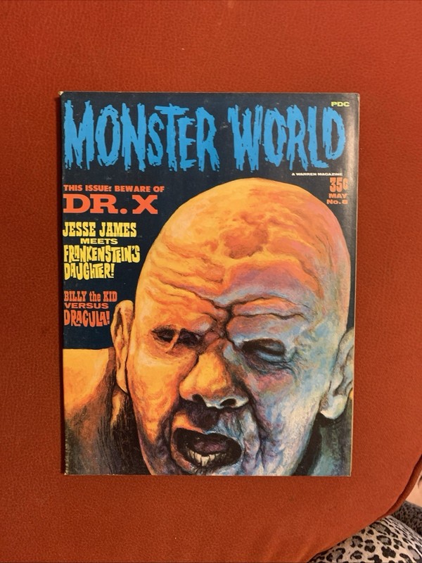 1966 MONSTER WORLD Magazine #8 VF- Frankenstein Dracula