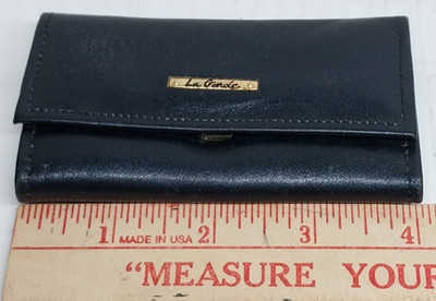 Vintage La Garde Black Leather Cowhide Key Wallet Hook Folder