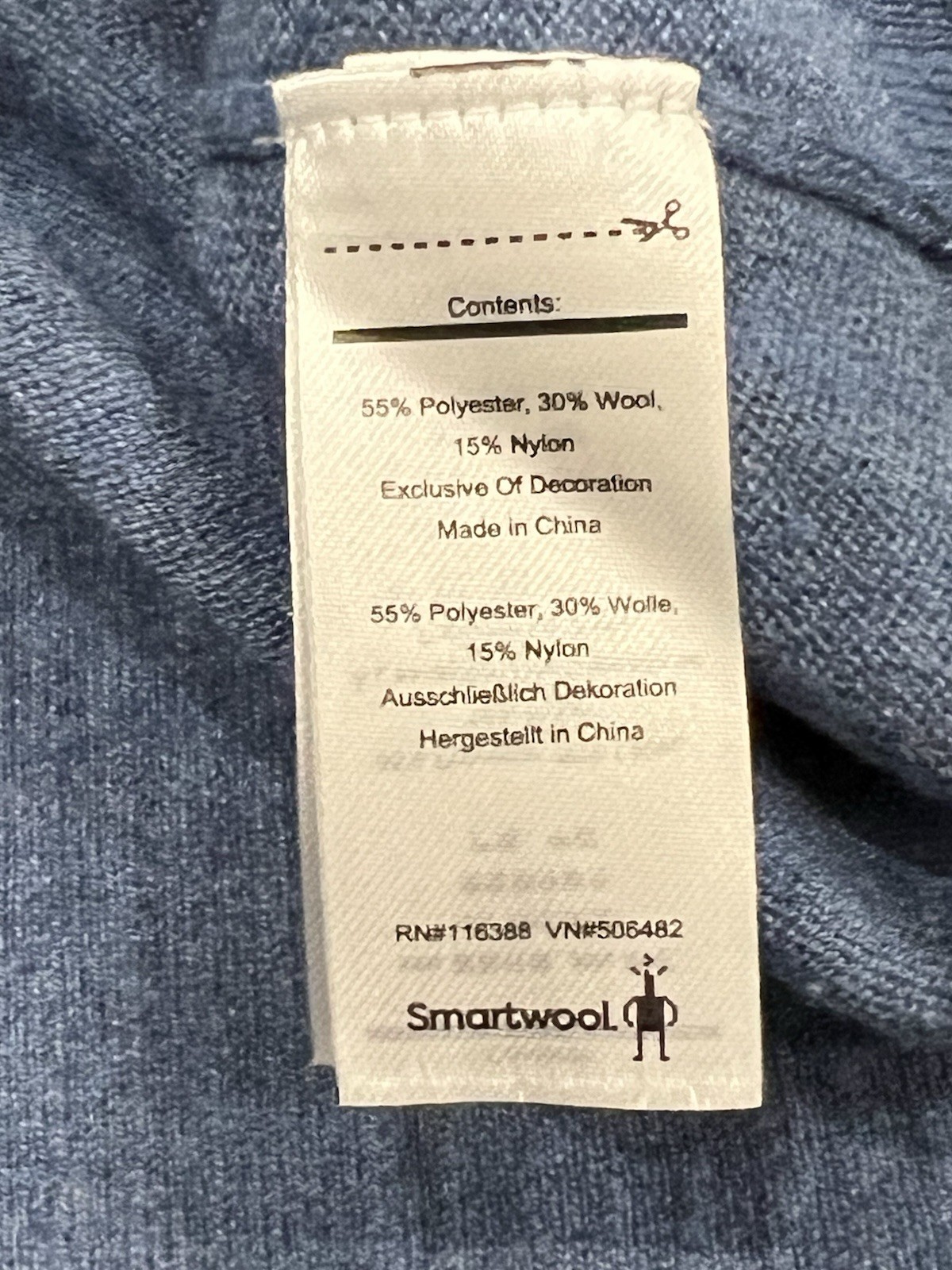 Smartwool Lightweight Wool Blend Crew Sweater Blu… - image 5