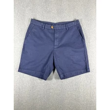 Paul Stuart Shorts Mens 34 Blue Stateline Pima Cotton Navy Twill NWT New