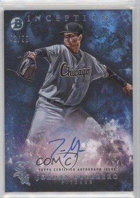 2016 Bowman Inception Prospect Blue 42/99 Jordan Guerrero #PA-JGO Auto qw7