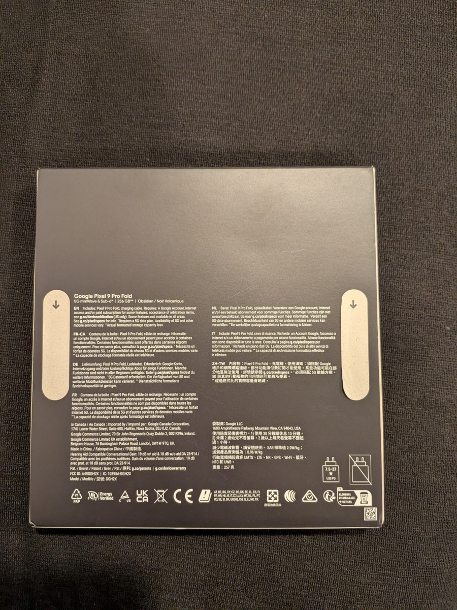 Google Pixel 9 Pro Fold - 256 GB - Obsidian (Unlocked) for sale