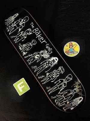 RARE SIGNED Theotis Beasley Baker Family Skateboard Deck Reynolds AUTOGRAPHED