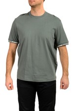 Armani Exchange Men's Balsam Green Logo Tape Print Crewneck T-Shirt US M IT 50