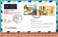 LH , EF,  CASABLANCA - Dakar - BUENOS  AIRES - (Santiago de Chile)  1971