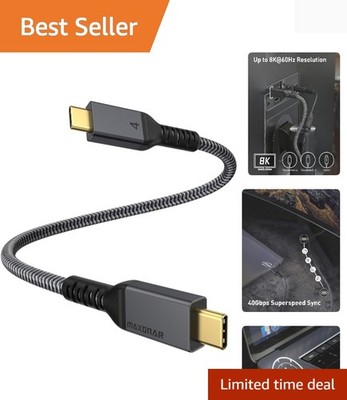1.6Ft] Thunderbolt 4 Cable, Short Thunderbolt Cable 40Gbps with 240W Charging...