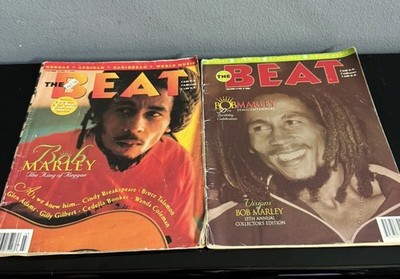2 Vintage BOB MARLEY BEAT Magazine - Rare 1994 & 1995 Collector's Editions