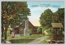 Old Matt's Cabin Shepherd of the Hills Missouri Ozarks Postcard