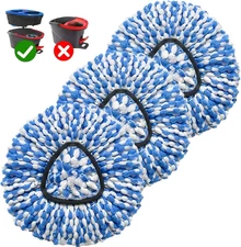 3 Pack Mop Replace Heads Compatible for Oceda, Spin Mop Refill Head Replacement 