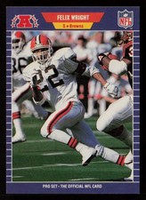 Felix Wright 1989 Pro Set Series 1 #85 Cleveland Browns