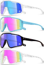 Kids Youth Sports Sunglasses for 3-12 Girls Boys UV400 for Baseball and Biking T