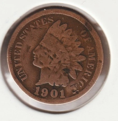 US Rare Old West 1901 Indian Head Penny Coin American Collection Shield Cent USA