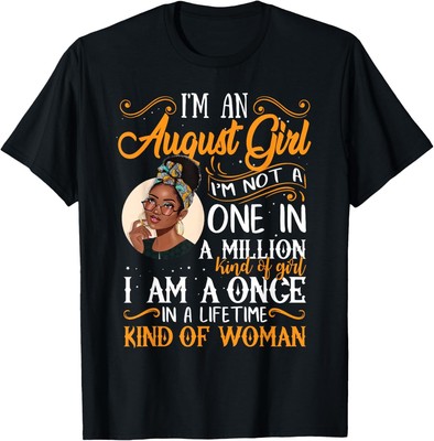 I'm An August Girl Black Women Leo T-Shirt Hoodie