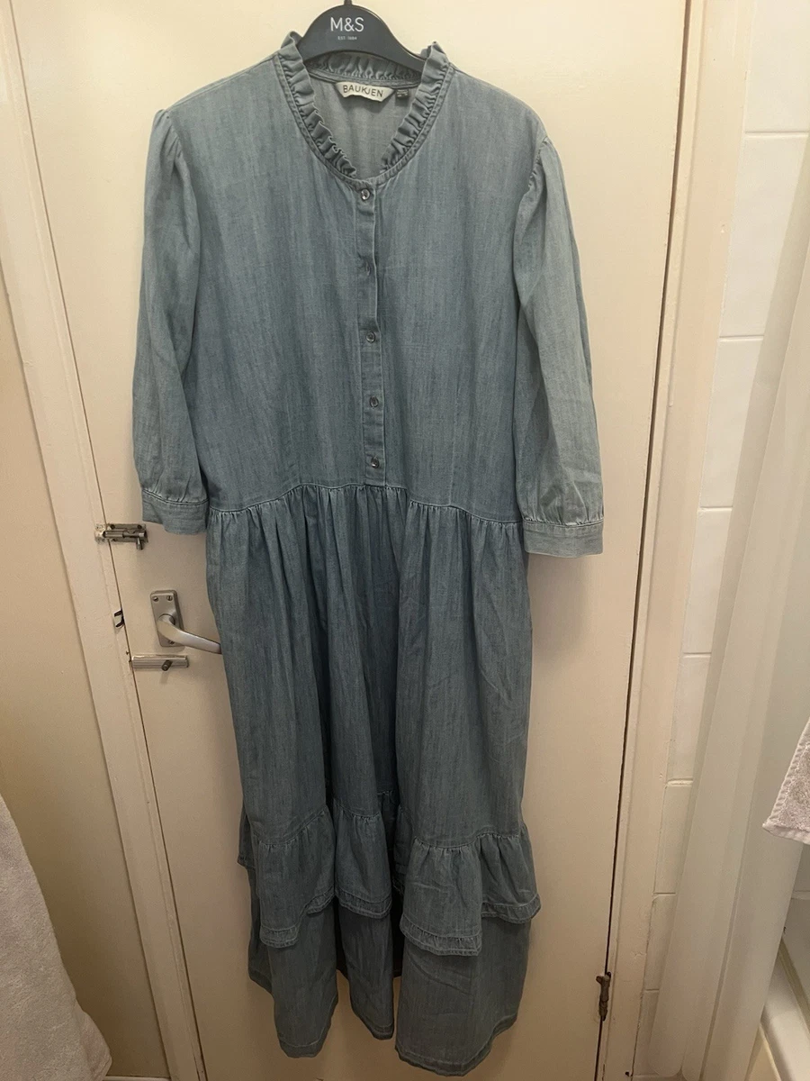 white christmas dresses Clementina Organic Cotton Denim Midi Dress main image 0