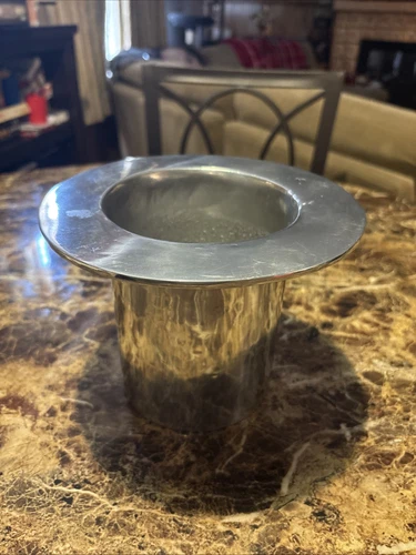 1996 Holland Daniel Boone Polished Pewter Metal Wine Chiller Holder Top Hat