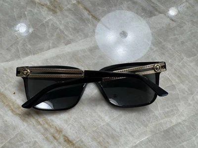 Versace Black men’s Sunglasses with Greca Temple Accents - Image 1 of 4