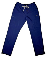 Womens FIGS Technical Collection Yola Skinny Scrub Pants Navy Blue Sz Small EUC