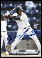 2021 Scranton Railriders CHRIS GITTENS Signed Card autograph auto YANKEES
