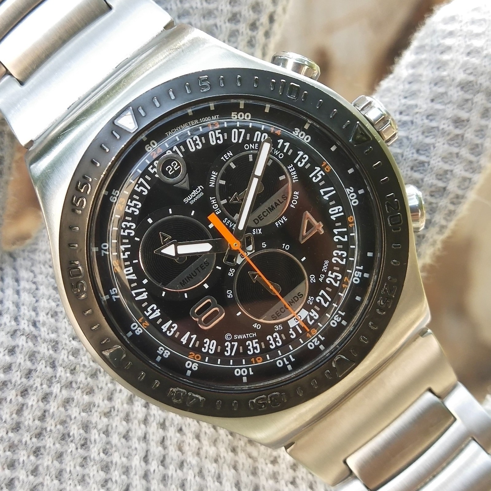 Swatch Watch Irony REAL Men's For Chronograph MAN YOS4175 V8 Swiss Made - VintageWatches.PK Swatch Watch Irony REAL Men's For Chronograph MAN YOS4175 V8 Swiss Made - vintagewatches.pk