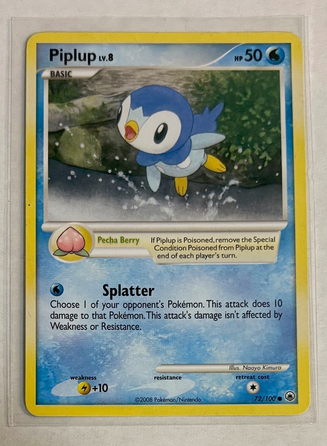 Pokemon Card Piplup Majestic Dawn Common 72/100 LP/ Good condition🔥