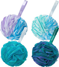 Loofah Sponge 75G/Piece, Exfoliating Bath Sponge Body Scrubber - Loofa Set of 4